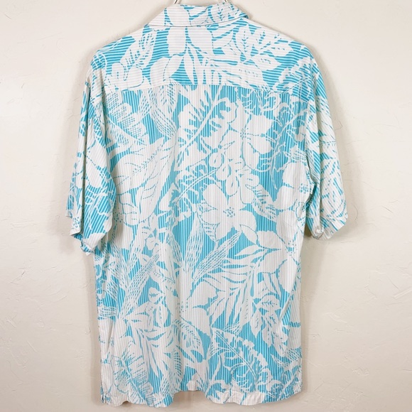 TORI RICHARD SS Aqua Hawaiian Aloha Surf Shirt M - Picture 3 of 4